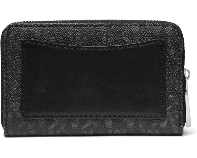 MICHAEL Michael Kors визитница Jet Set Small Zip Around Card Case из тисненой кожи