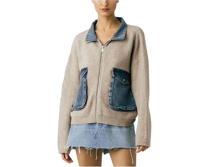 Куртка-бомбер Blank NYC Glow Up Sweater Bomber Jacket