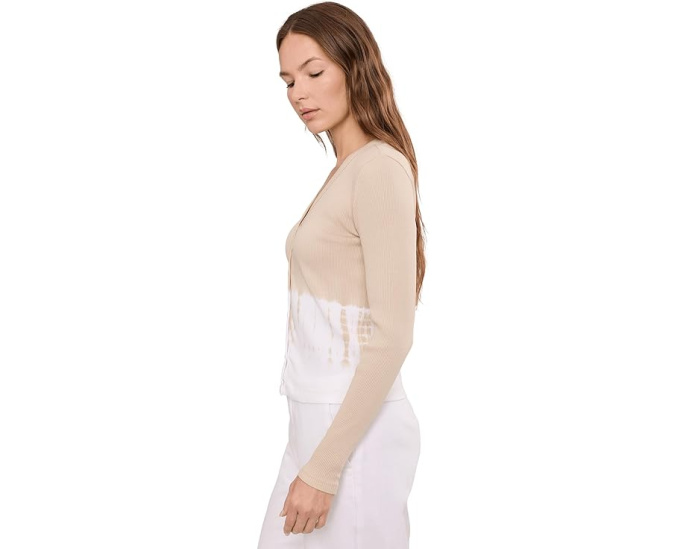 Кардиган Lilla P с V-образным вырезом и цветом Bamboo Dye