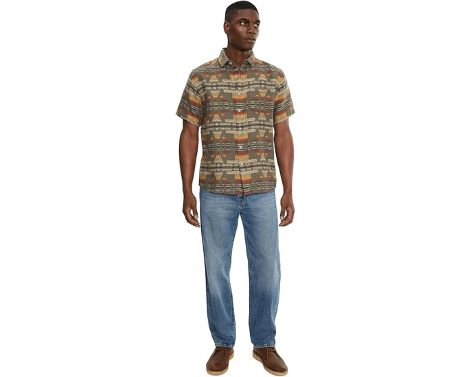Pendleton рубашка из замши Gateway с коротким рукавом и геометрическим принтом