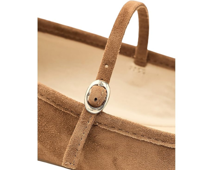 Балетки Classik с ремешком и квадратным каблуком из кожи Nine West