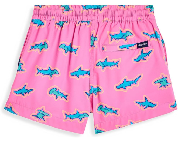 Плавательные шорты Chubbies Kids The Lil Pink Apex Swimmer с принтом