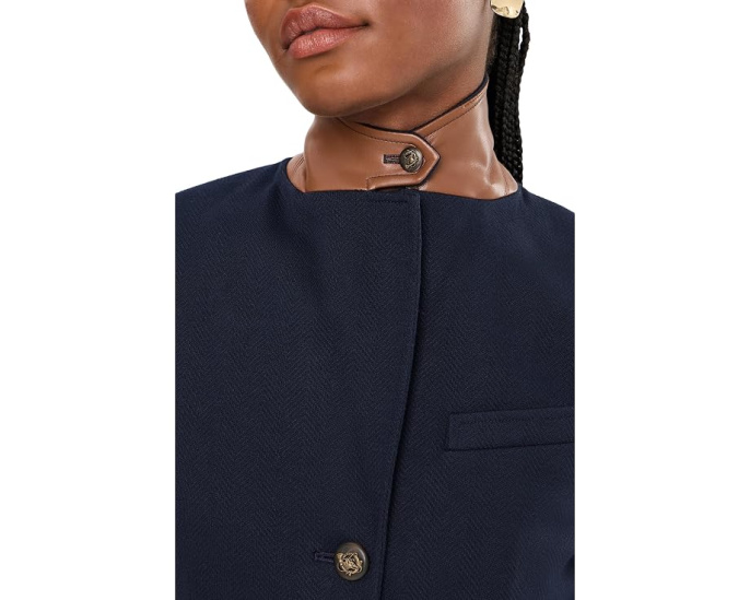 Cotton Herringbone Jacquard Blazer