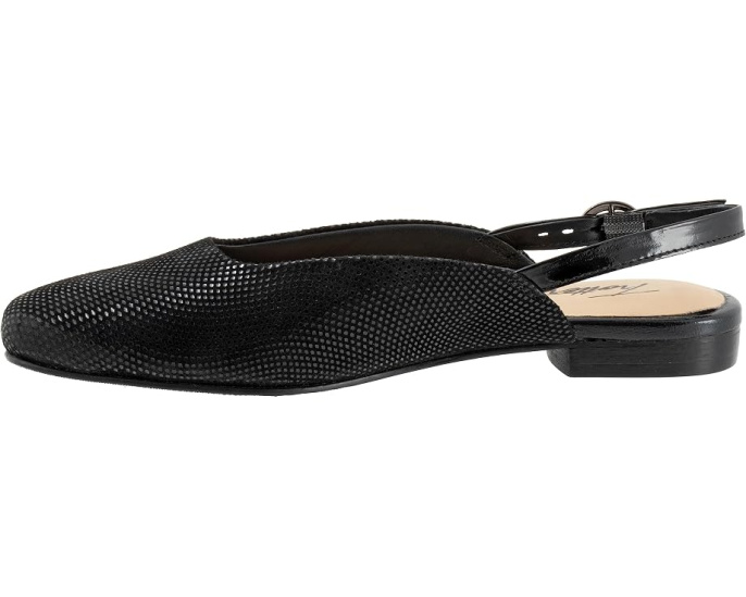 Туфли Trotters Holly с квадратным носком черные с горошком