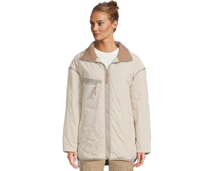 Prana Encinitas Field Coat утепленное пальто с молнией и карманами