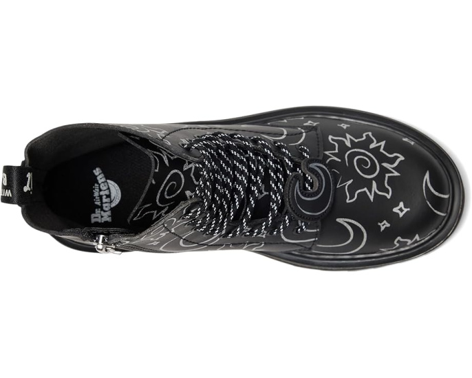Детские ботинки Dr. Martens 1460 Pascal Y с блестками и боковой молнией