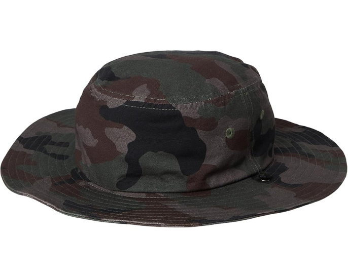 Шляпа Quiksilver Bushmaster из хлопка с регулируемым подбородочным ремнем