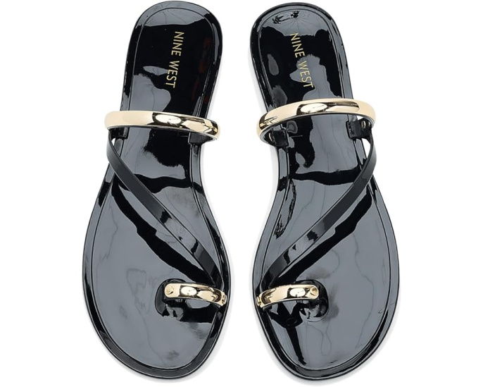 Сандалии Nine West Seashell на плоской подошве с перемычкой на пальце