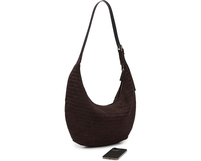 Сумка The Essential Curve Shoulder Bag из замши Madewell