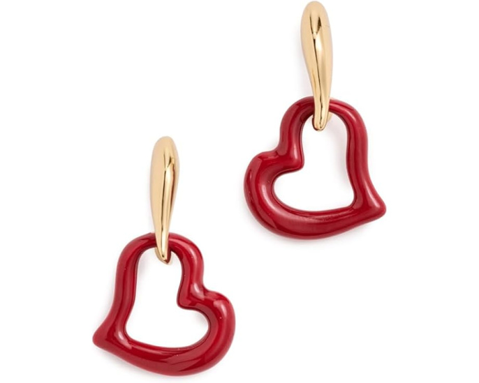 Серьги-подвески Amour от Kate Spade New York с сердечком и застежкой-бабочкой
