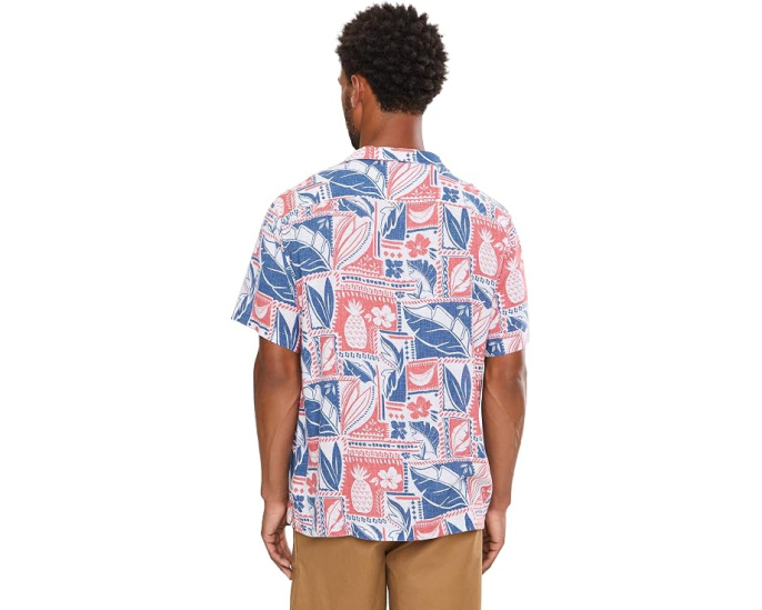 Кабана рубашка Waikiki Woodblock Seabreeze Linen Rayon от Vineyard Vines
