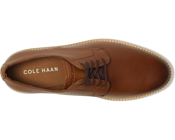 Туфли Cole Haan Morse Grand Plain Toe Oxfords с гладким носком и двойной строчкой