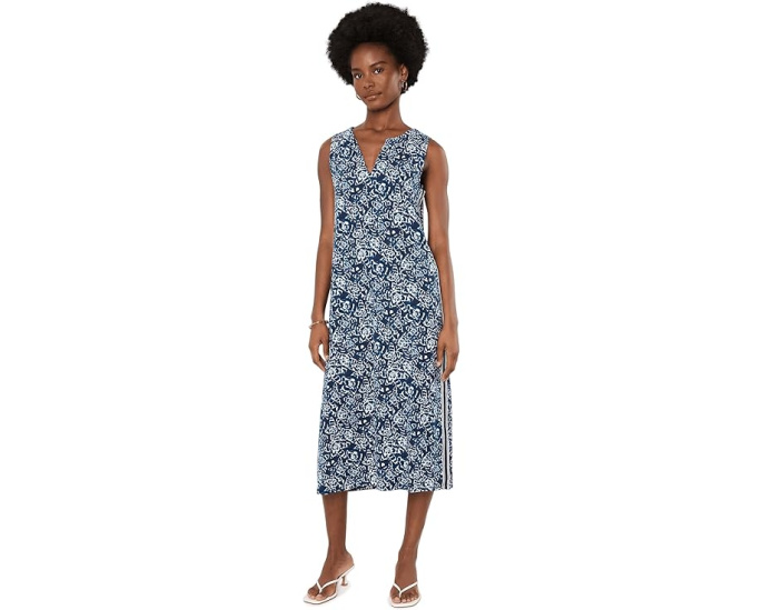 Платье NIC+ZOE Shibori Lilies Cora индиго мульти