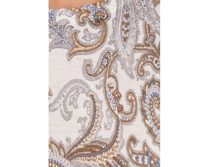 Свитер Lauren Ralph Lauren Petite Paisley Cotton-Modal с узором пейсли