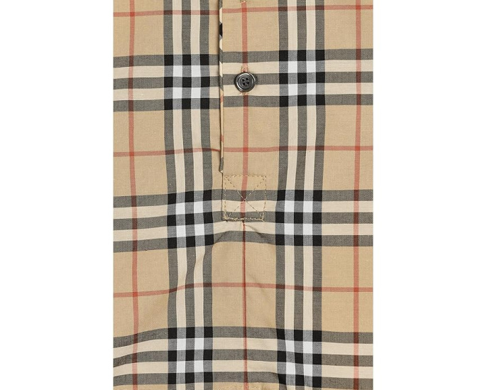 Детский боди Burberry Kids Andreas Newborn с принтом в клетку