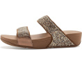Блестящие сандалии-слайды FitFlop Lulu с двумя ремешками