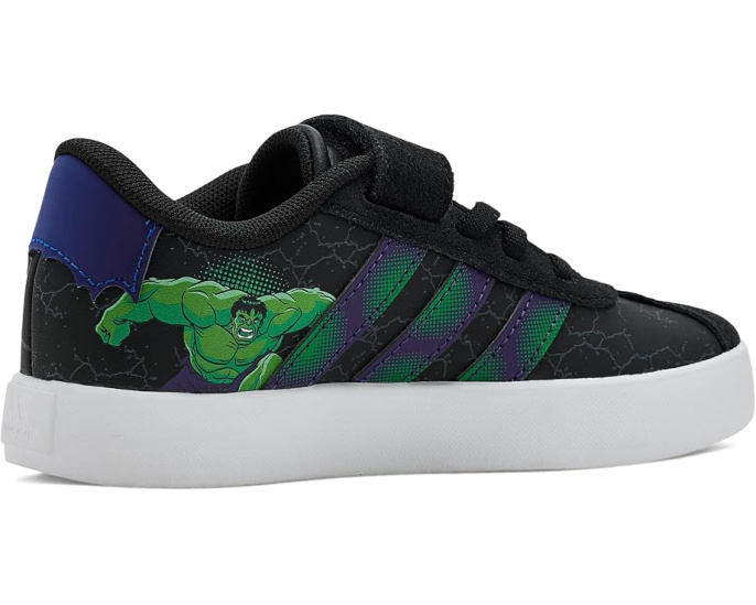 Adidas кроссовки Marvel VL Court 3.0 для детей с эластичной шнуровкой Черные