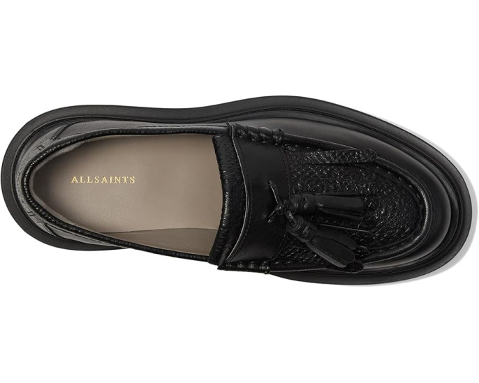 Лоферы AllSaints Beth с кисточками на массивной подошве
