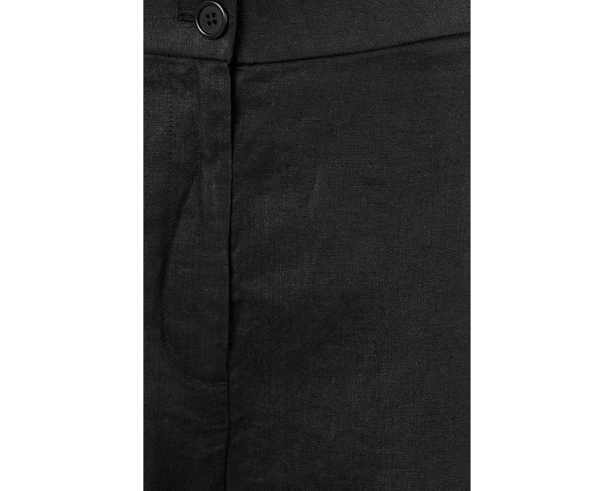 Брюки Eileen Fisher из органического льна с защипами и укороченной длиной