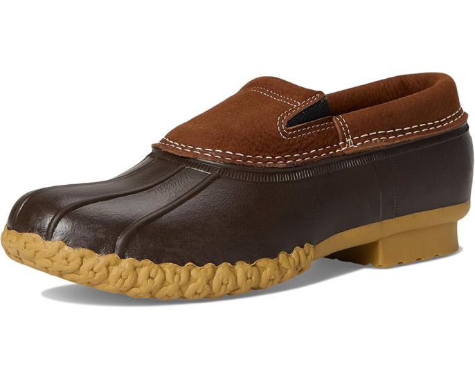 Слипоны L.L.Bean Rubber Moc из кожи с резиновой подошвой