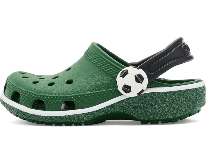 Crocs спортивные сабо Classic для малышей с футбольным принтом