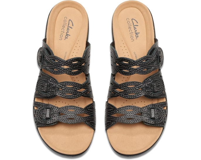 Плоские сандалии Clarks Laurieann Ruby с тремя широкими ремешками