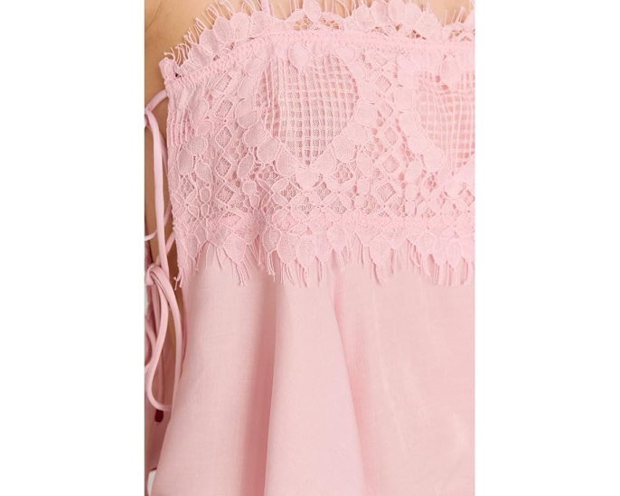 Шелковый ками Free People Sweet Love с завязками и кружевом