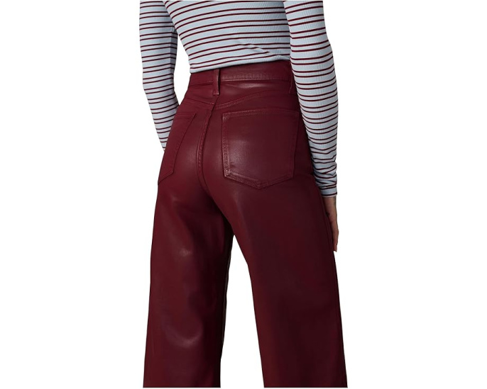 Joe's Jeans The Mia Wide Leg Ankle Coated джинсы с покрытием и длиной до щиколотки