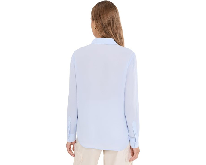 Петит блузка из жоржета Lauren Ralph Lauren с классическим кроем