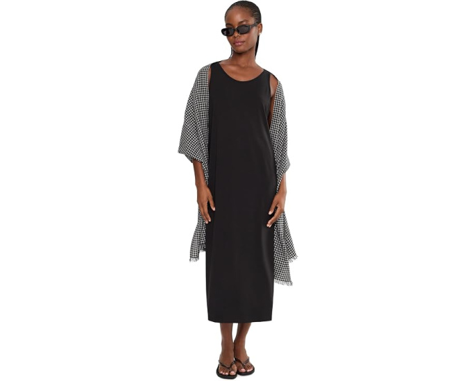 Wool Cotton Check Wrap