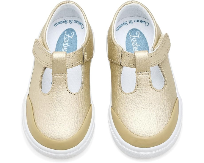 Детские туфли FootMates Drew-Leather T-bar с поддержкой свода стопы