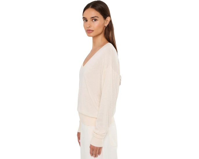 Modal-Silk-Blend V-Neck Sweater