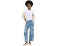 Вышитые джинсы Madewell Embroidered Low Slung Baggy Crop в стиле Worn