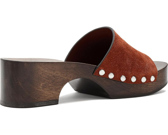 Сабо-сандалии 30mm Sandal Clog от Tory Burch с замшевым верхом