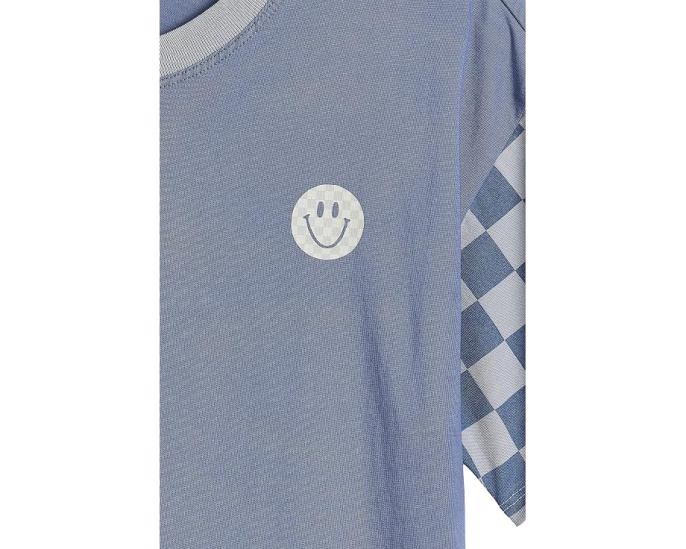 Checkered Smiley Graphics Crew Neck T-Shirt (Little Kid/Big Kid)