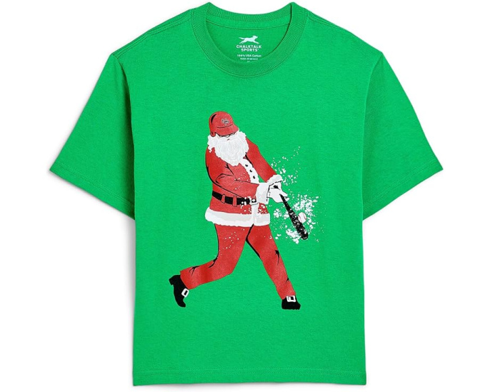 Футболка бейсбольная ChalkTalk SPORTS Home Run Santa
