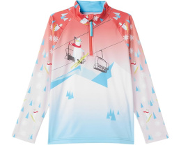 Детская толстовка Spyder Kids Reflect 1/2 Zip с защитой UPF 50+ и зимним принтом
