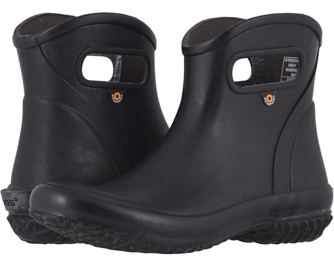 Резиновые полусапожки Bogs Patch Ankle Boots Solid с бесшовной конструкцией