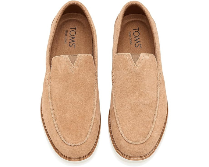 Замшевые лоферы TOMS Marcos на устойчивом каблуке