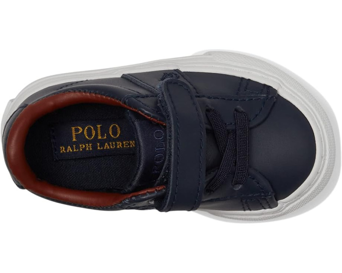 Кожаные кроссовки Polo Ralph Lauren Sayer с ремешком на липучке для малышей
