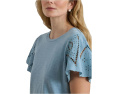 Lauren Ralph Lauren трикотажный топ с глазками и воланами из широкой ткани