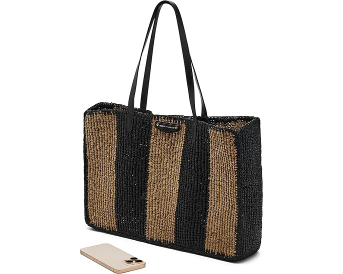 Вместительная сумка-тоут Large Tote с полосатым дизайном от Rebecca Minkoff