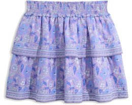 Юбка Vineyard Vines Kids Gemma с защипами и цветочным принтом