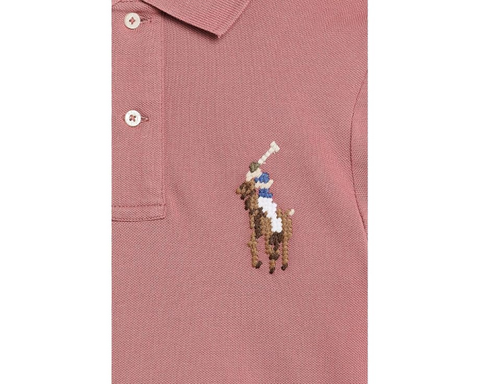 Boxy Big Pony Stretch Mesh Polo Shirt (Toddler/Little Kid)