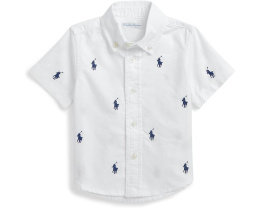 Короткая рубашка поло из оксфорда с пони Polo Ralph Lauren Kids для младенцев
