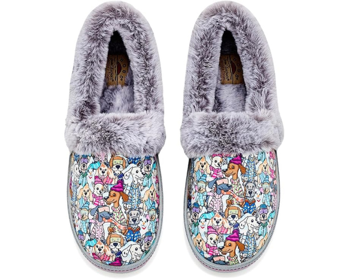 Тапочки BOBS from SKECHERS Cozy Kiss с принтом собак