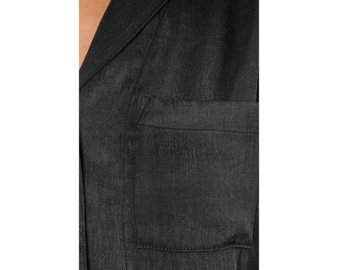 Блуза Serena Satin Button Down из атласа Splendid черного цвета