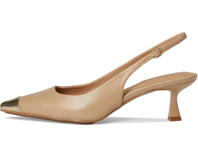 Туфли Anne Klein Chai на устойчивом каблуке kitten с металлическим мысом и ремешком