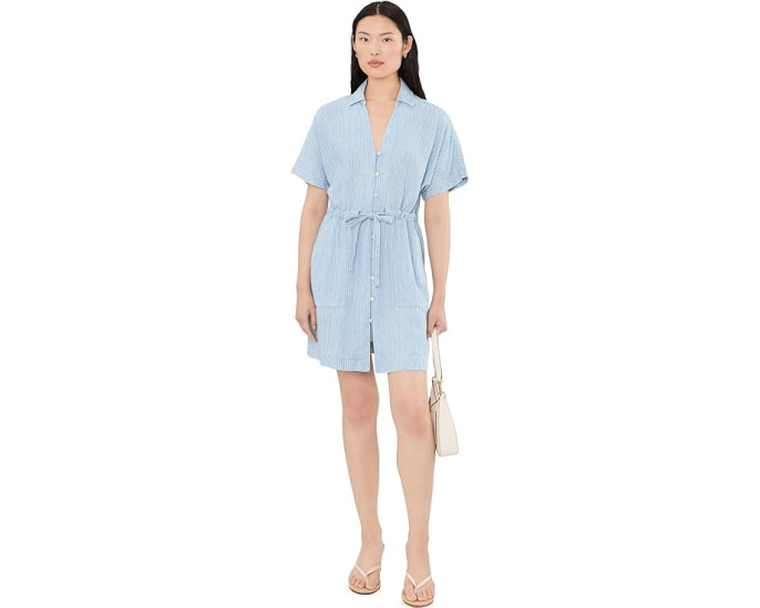 Платье Tried & True Chambray Oakley от Faherty с принтом в полоску