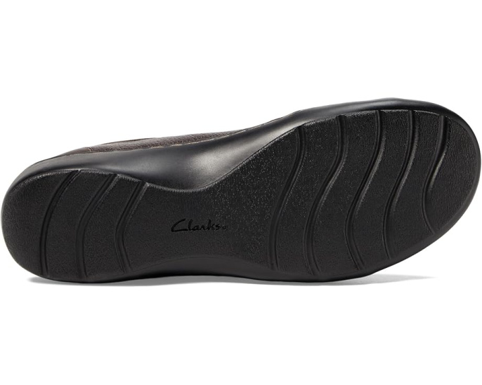 Слипоны Clarks Cora Giny из текстурированной кожи и текстиля с двумя молниями